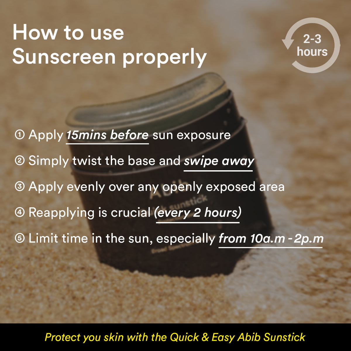 Abib™ Quick Sunstick Protection Bar SPF50+ PA++++ 22g