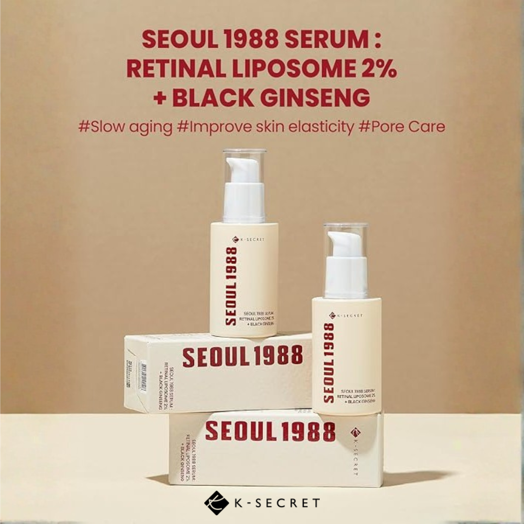KSecret Seoul 1988 Serum: Retinal Liposome 2% + Black Ginseng 30ml