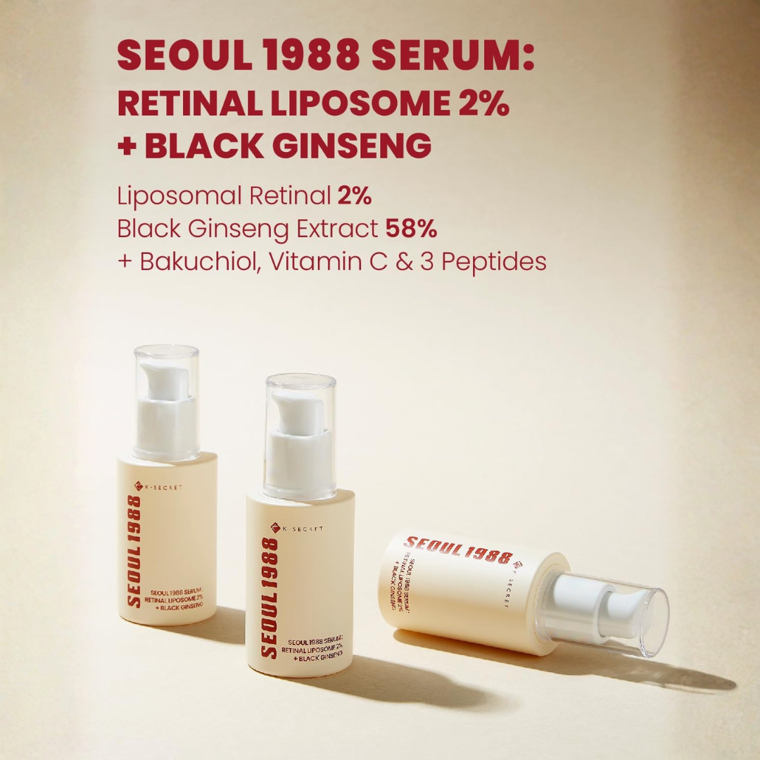 KSecret Seoul 1988 Serum: Retinal Liposome 2% + Black Ginseng 30ml