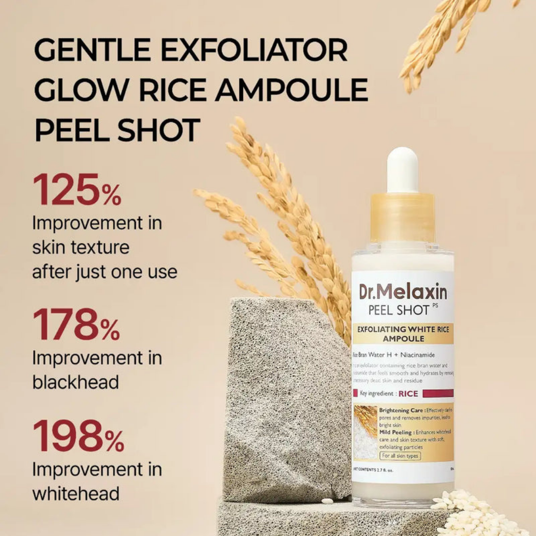 Dr.Melaxin® Peel Shot | Glow Exfoliant Rice Ampoule 80ml